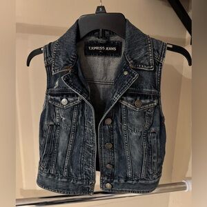 Express Denim Jacket in Light and Dark Blue Wash